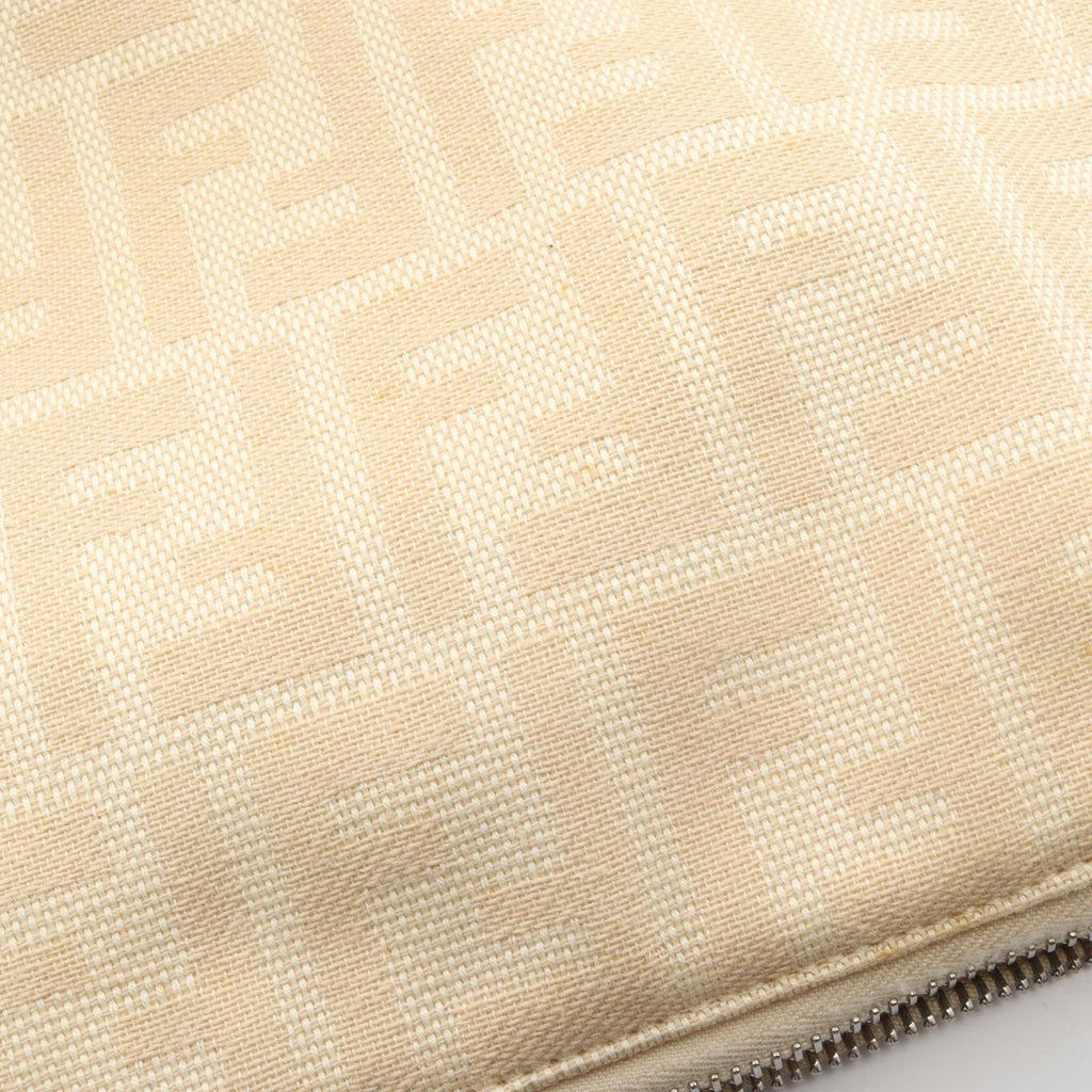 Fendi Shoulder Bag Mamma Bucket Zucca Beige Brown Canvas Leather — view 5