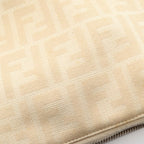 Fendi Shoulder Bag Mamma Bucket Zucca Beige Brown Canvas Leather — view 5