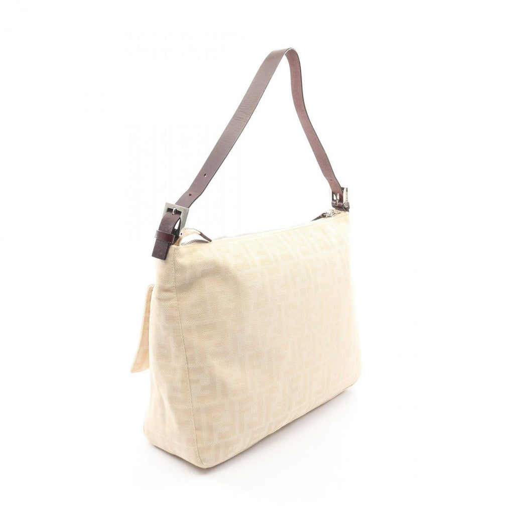Fendi Shoulder Bag Mamma Bucket Zucca Beige Brown Canvas Leather — view 2