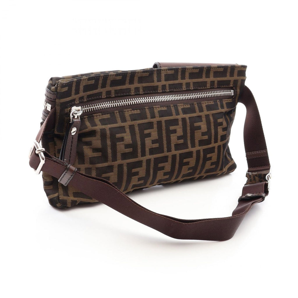 Fendi Waist Bag Zucca Brown Canvas Leather — view 2