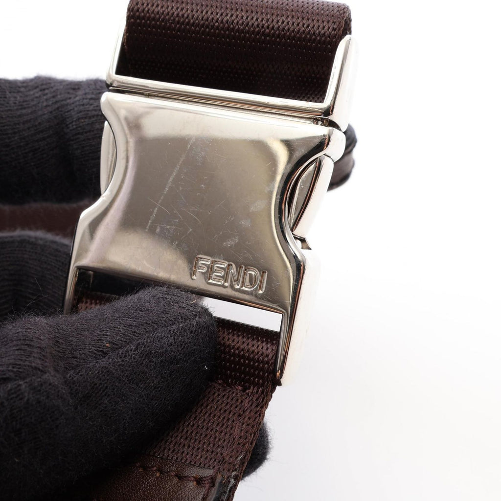 Fendi Waist Bag Zucca Brown Canvas Leather — view 9