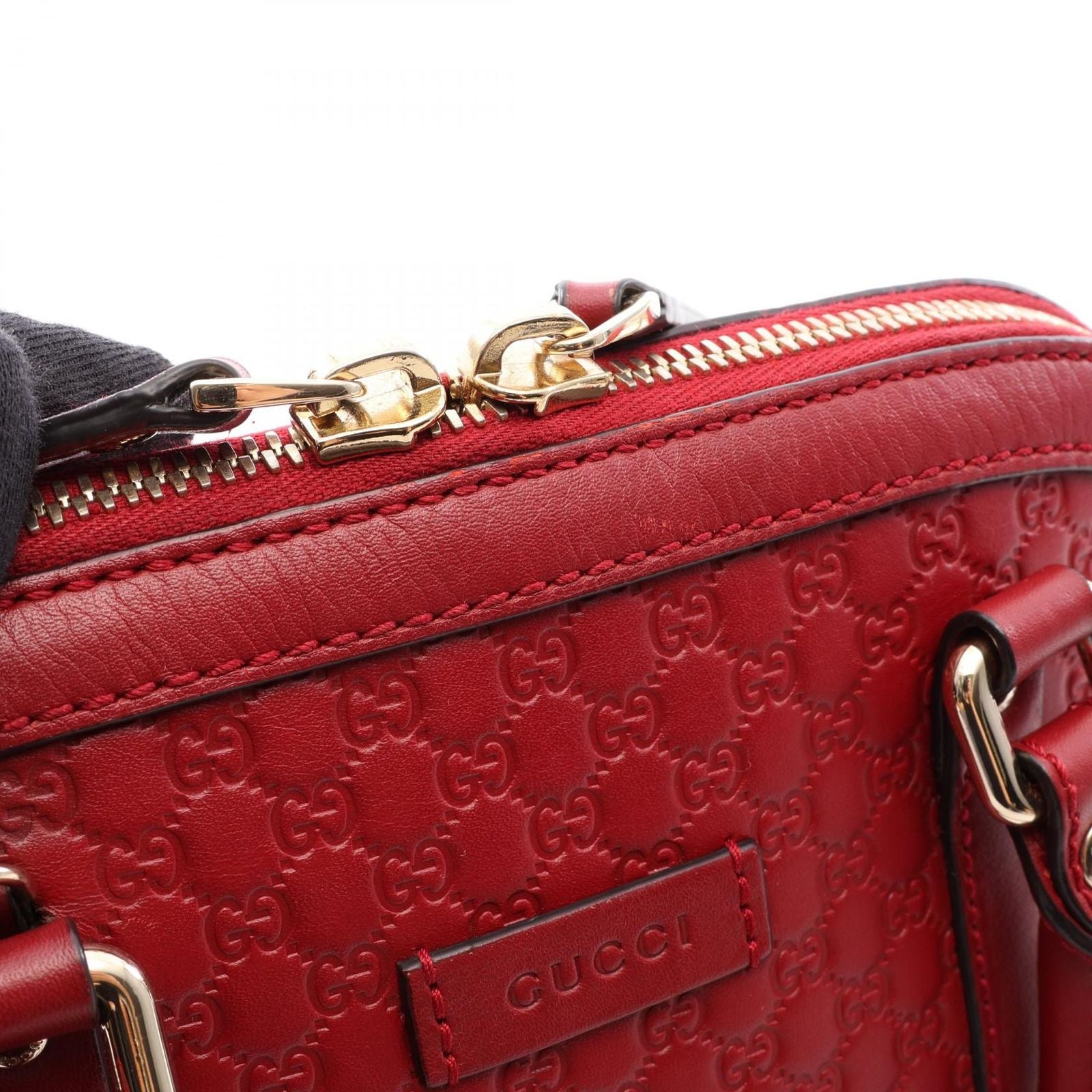 Gucci Handbag Micro Guccissima 2-Way Red Leather Hand — view 5