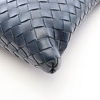 Bottega Veneta Shoulder Bag Intrecciato Navy Leather — view 5