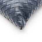 Bottega Veneta Shoulder Bag Intrecciato Navy Leather — view 6
