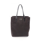 Fendi Tote Zucchino Dark Brown Canvas Leather