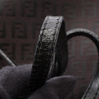 Fendi Tote Zucchino Dark Brown Canvas Leather — view 8