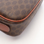 Celine Shoulder Bag Macadam Brown Canvas Leather — view 8