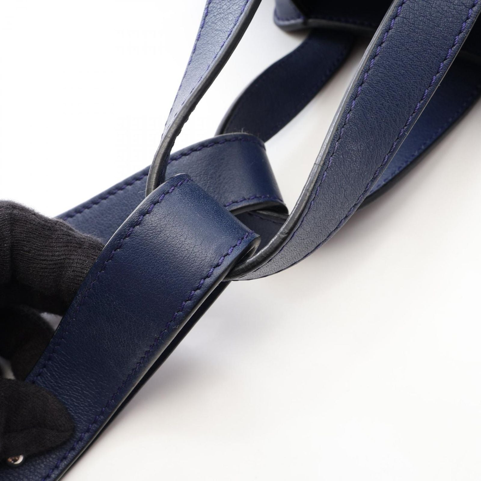 Loewe Handbag Hammock Small 2-Way Navy Leather — view 9