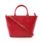 Gucci Tote Guccissima 2-Way Red Leather