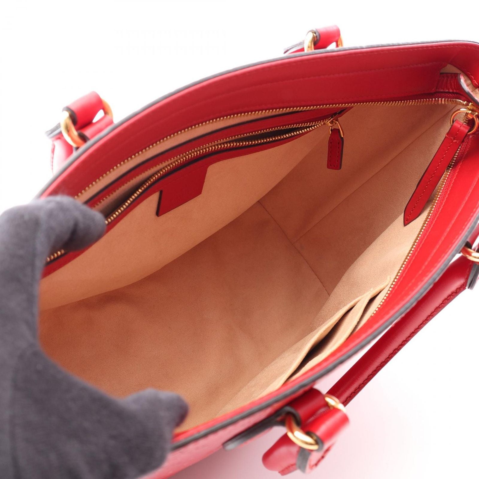 Gucci Tote Guccissima 2-Way Red Leather — view 3