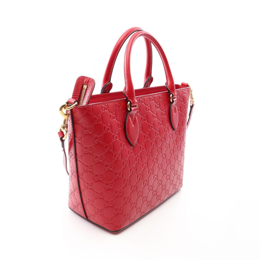Gucci Tote Guccissima 2-Way Red Leather — view 2