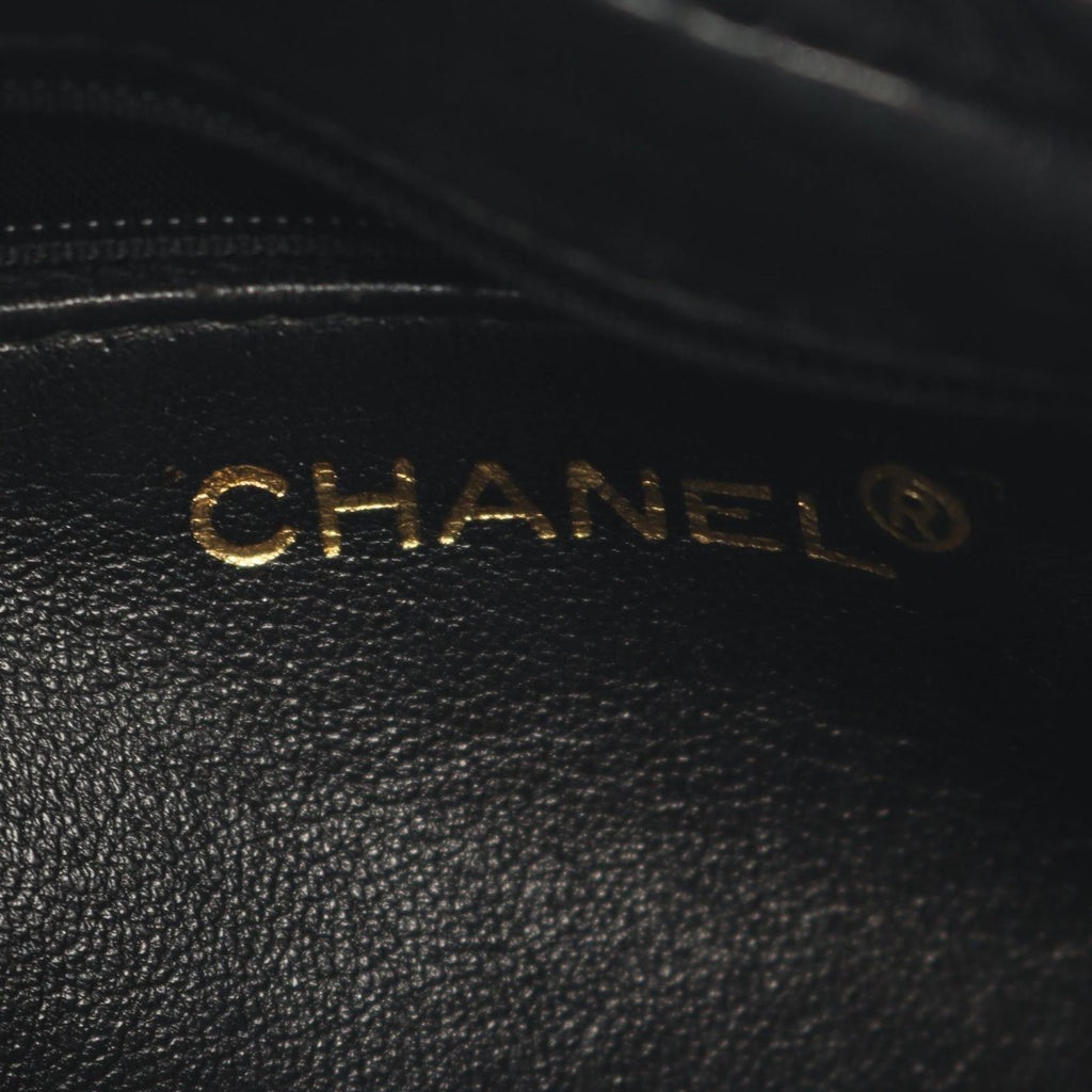 Chanel Shoulder Bag Stitch Blanc Tassel Black Lambskin Fringe Mini Chain — view 4