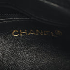 Chanel Shoulder Bag Stitch Blanc Tassel Black Lambskin Fringe Mini Chain — view 4