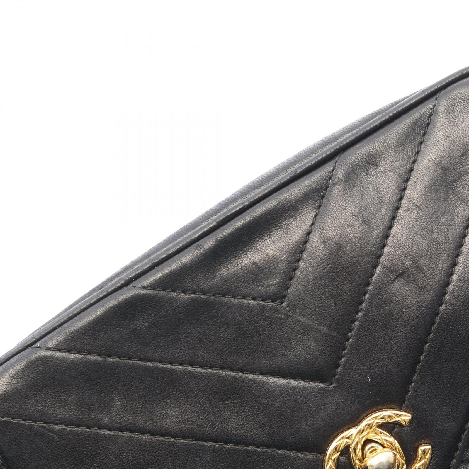 Chanel Shoulder Bag Stitch Blanc Tassel Black Lambskin Fringe Mini Chain — view 8