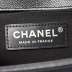 Chanel Shoulder Bag Boy Black Caviar Leather Boy Chain — view 4