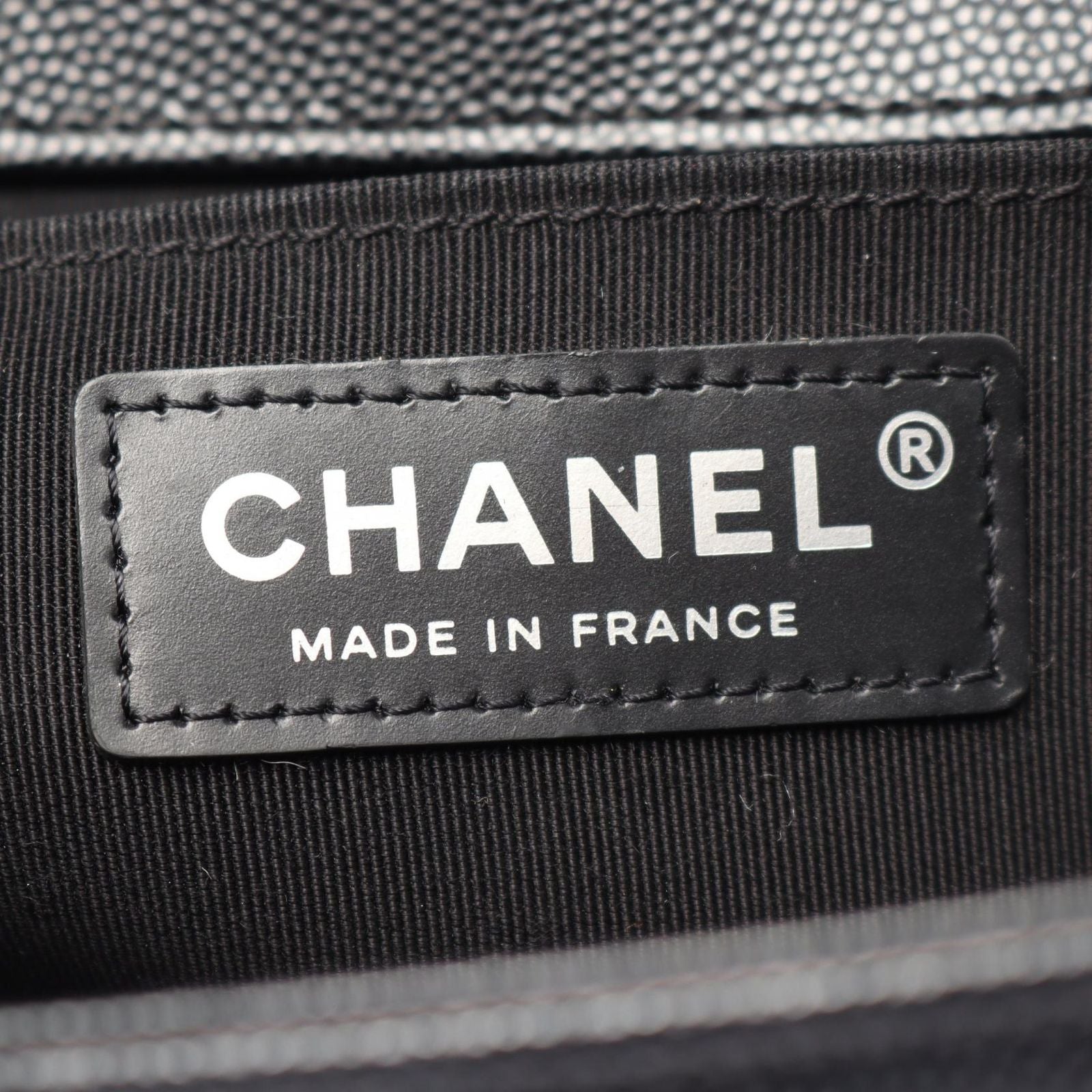Chanel Shoulder Bag Boy Black Caviar Leather Boy Chain — view 4