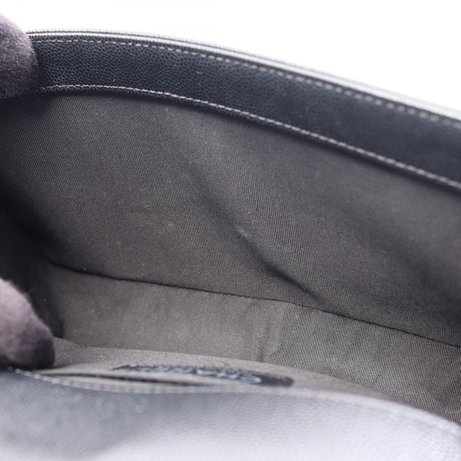 Chanel Shoulder Bag Boy Black Caviar Leather Boy Chain — view 8