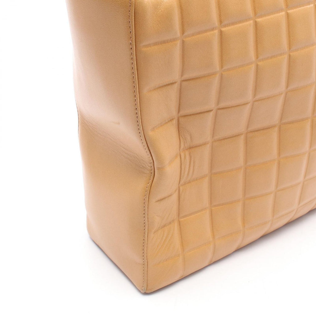 Chanel Tote Choco Bar Beige Lambskin — view 8