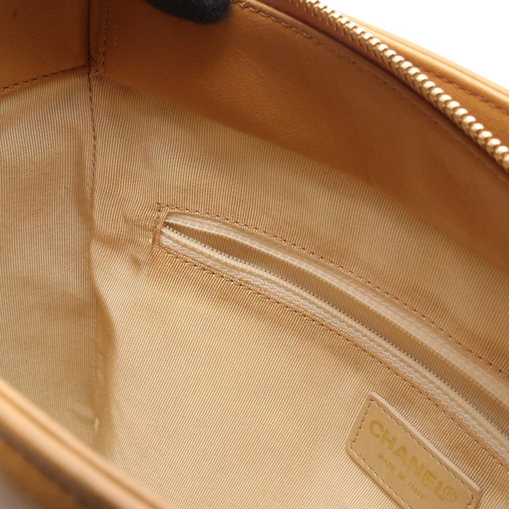 Chanel Tote Choco Bar Beige Lambskin — view 6