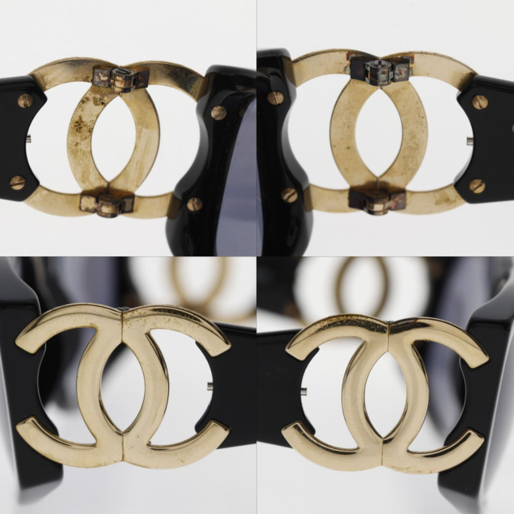Chanel CC Logo Acetate Black Sunglasses Eyewear — view 7