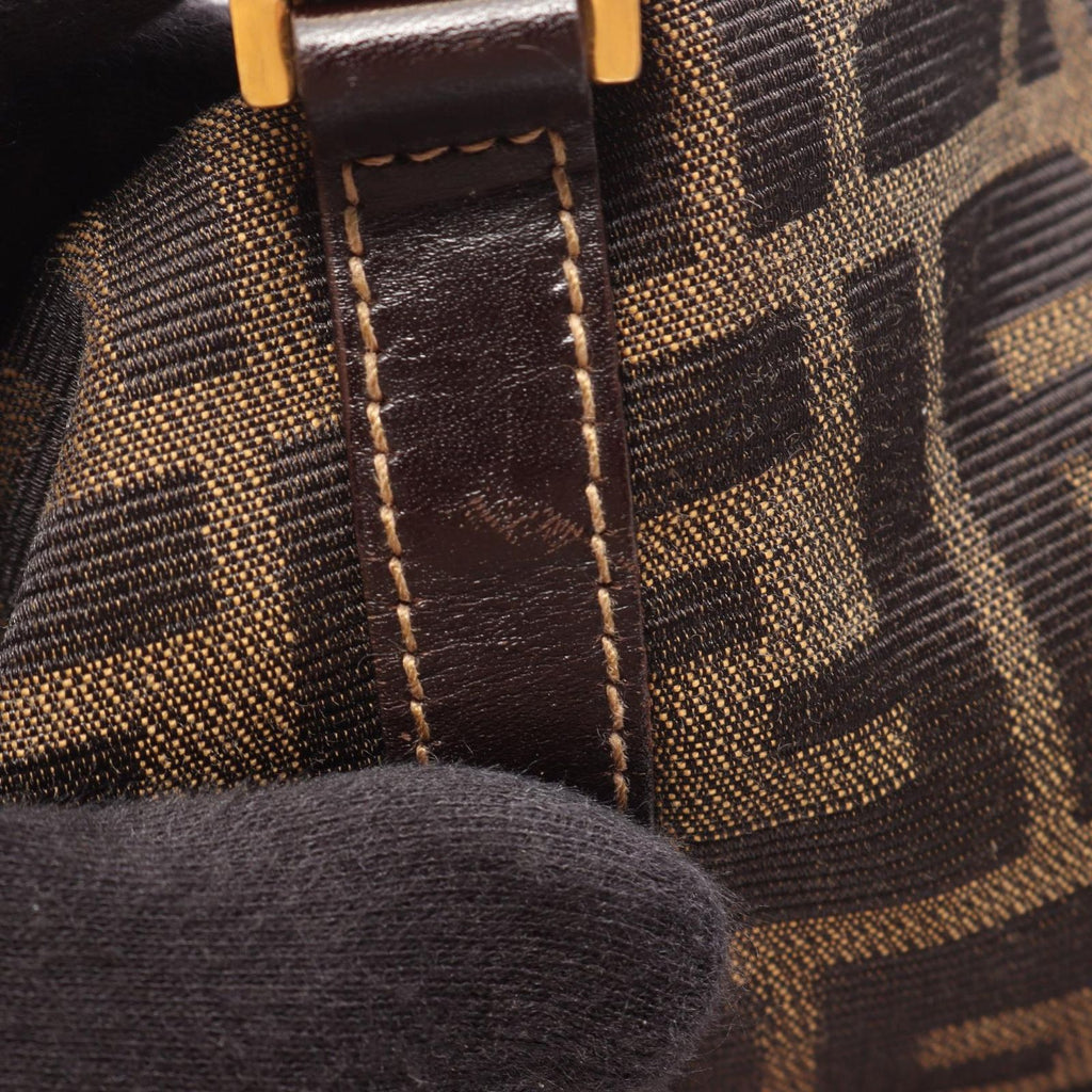 Fendi Tote Zucca Brown Black Canvas Leather — view 7