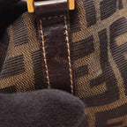 Fendi Tote Zucca Brown Black Canvas Leather — view 7