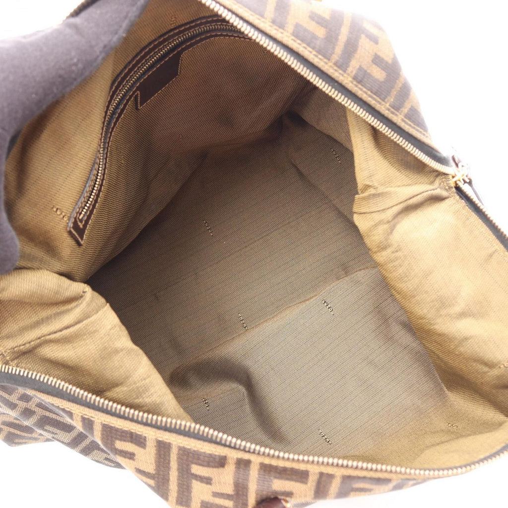 Fendi Tote Zucca Brown Black Canvas Leather — view 3