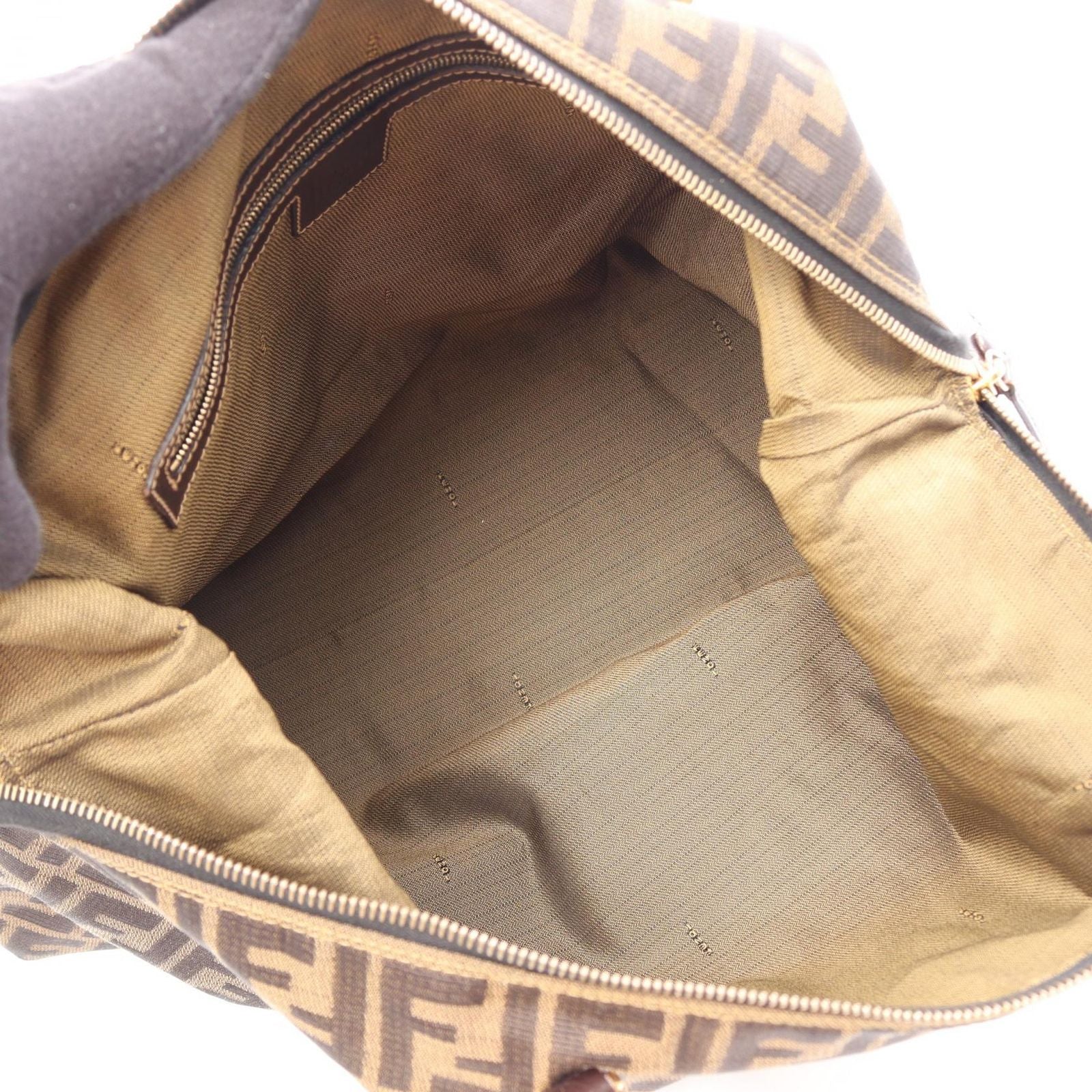Fendi Tote Zucca Brown Black Canvas Leather — view 3