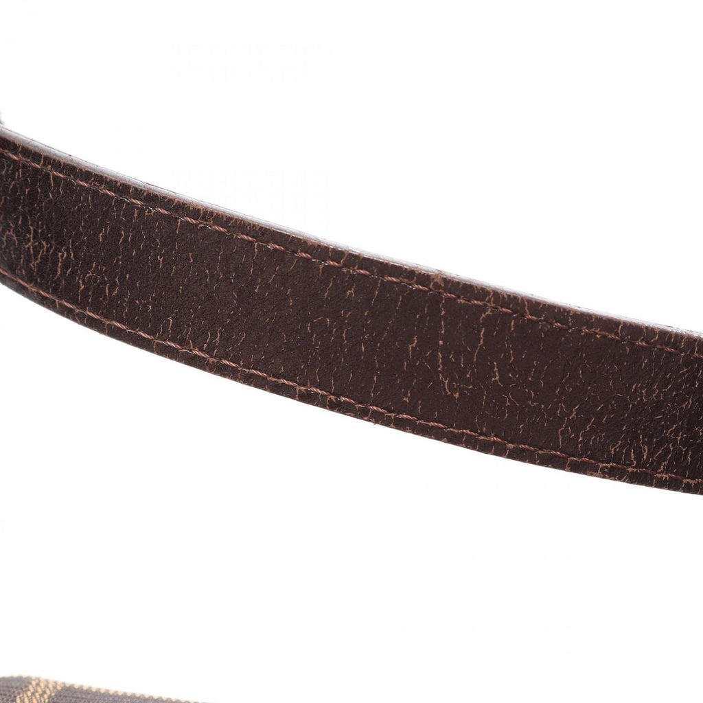 Fendi Shoulder Bag Zucca Brown Canvas Leather — view 6