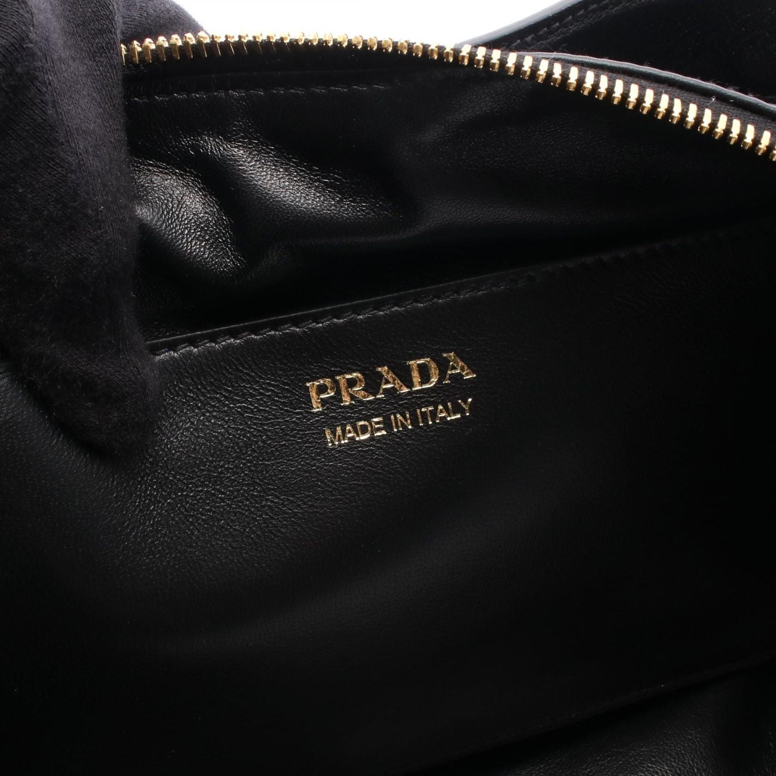 Prada Shoulder Bag Demi Lune Large Black Leather — view 4