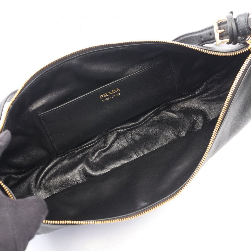 Prada Shoulder Bag Demi Lune Large Black Leather — view 3