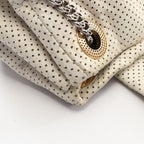 Chanel Shoulder Bag 2.55 Perforated White Leather Chain — view 7