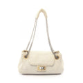 Chanel Shoulder Bag 2.55 Perforated White Leather Chain