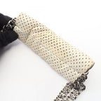 Chanel Shoulder Bag 2.55 Perforated White Leather Chain — view 9