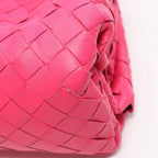 Bottega Veneta Shoulder Bag Mini the Pouch Pink Leather Intrecciato — view 8