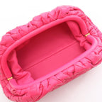 Bottega Veneta Shoulder Bag Mini the Pouch Pink Leather Intrecciato — view 3