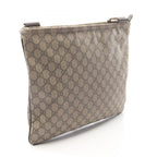 Gucci Shoulder Bag GG Supreme Beige Dark Brown Canvas Leather — view 2