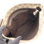 Gucci Shoulder Bag GG Supreme Beige Dark Brown Canvas Leather — view 3