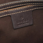 Gucci Shoulder Bag GG Supreme Beige Dark Brown Canvas Leather — view 4