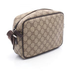 Gucci Shoulder Bag GG Plus Beige Dark Brown Canvas Leather Supreme — view 2