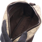 Gucci Shoulder Bag GG Plus Beige Dark Brown Canvas Leather Supreme — view 3