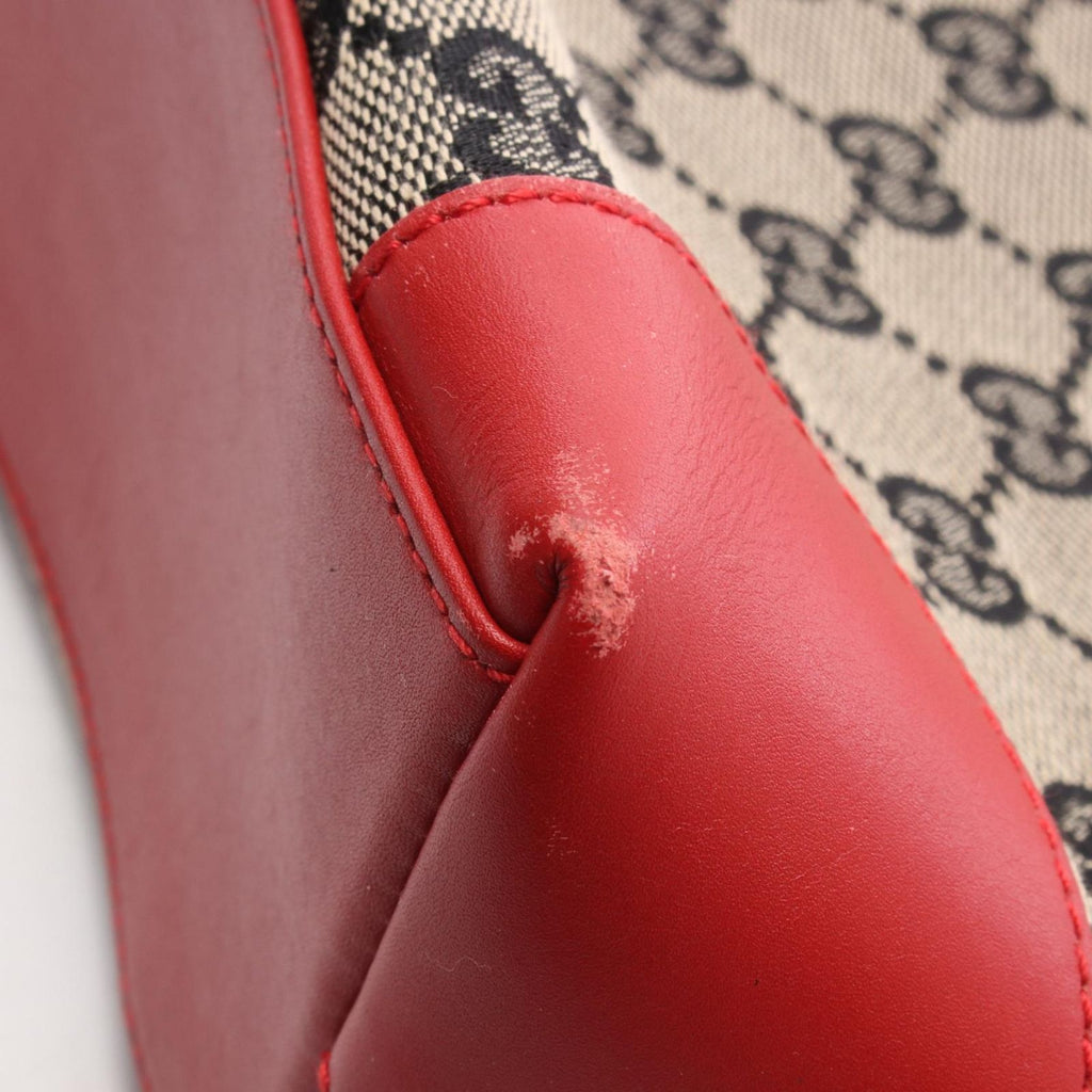 Gucci Tote GG Canvas 002 Beige Red Black — view 7