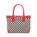 Gucci Tote GG Canvas 002 Beige Red Black