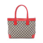 Gucci Tote GG Canvas 002 Beige Red Black