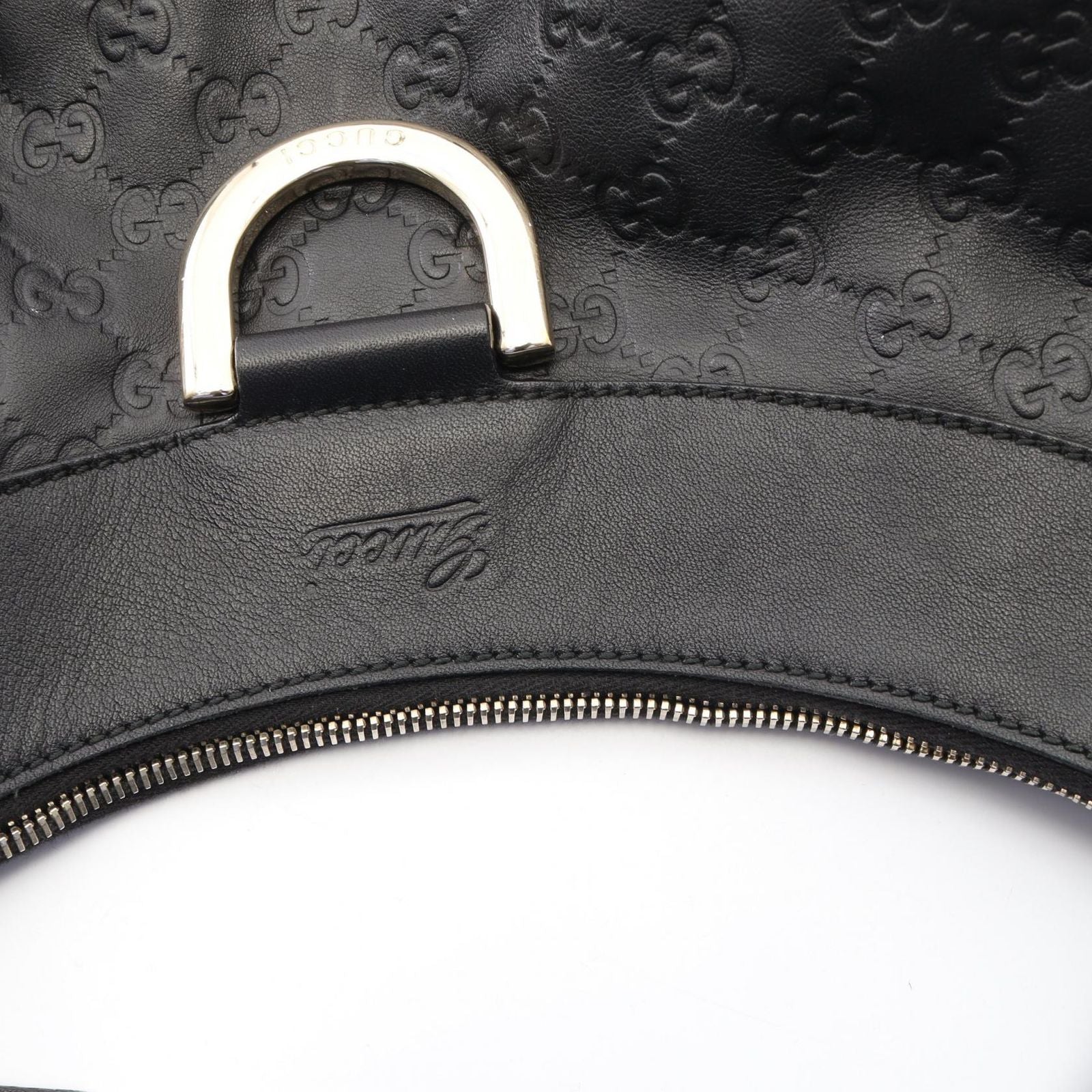 Gucci Shoulder Bag Abbey Guccissima Black Leather Guccissima — view 9