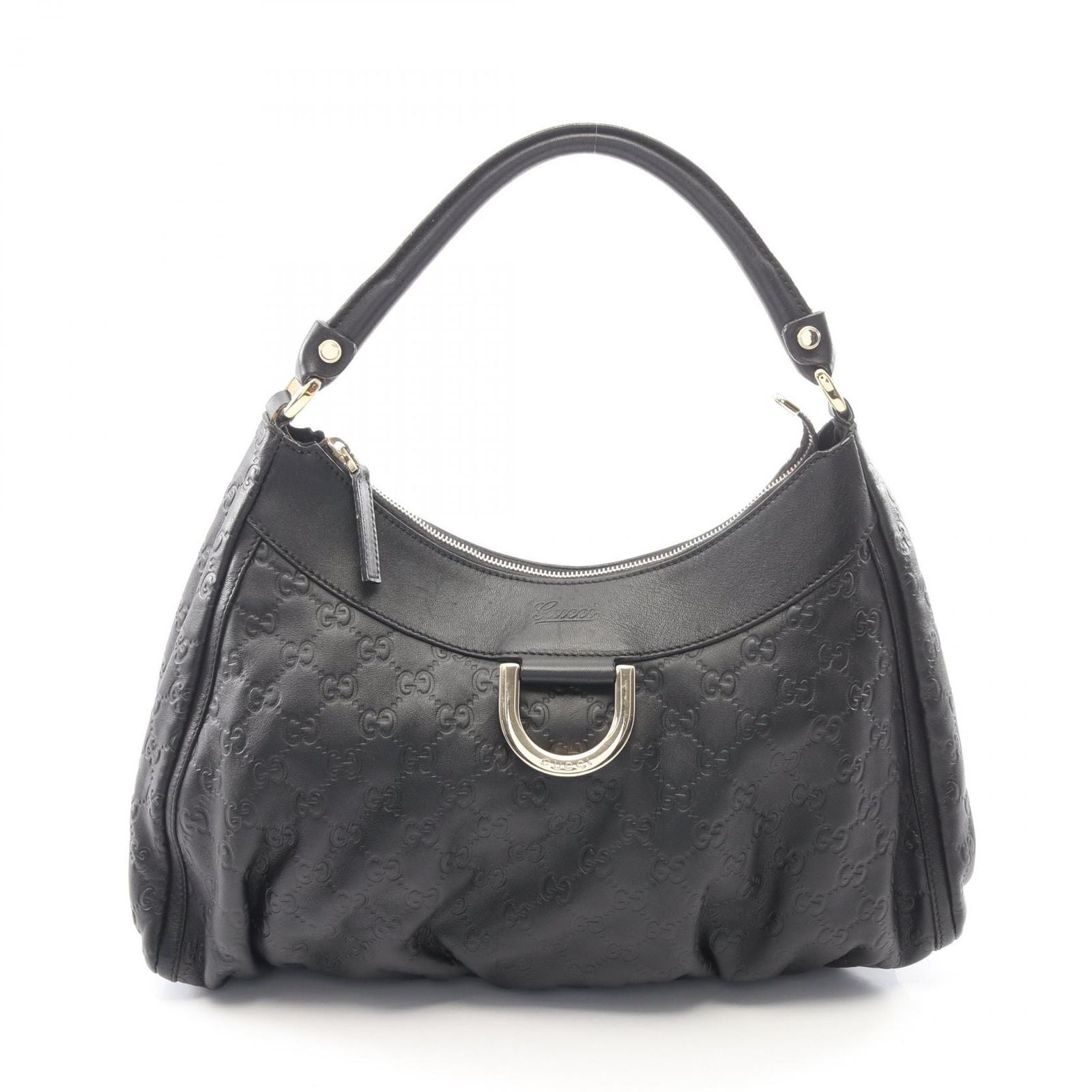 Gucci Shoulder Bag Abbey Guccissima Black Leather Guccissima