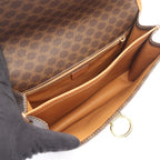 Celine Shoulder Bag Magadam Brown Canvas Leather — view 3