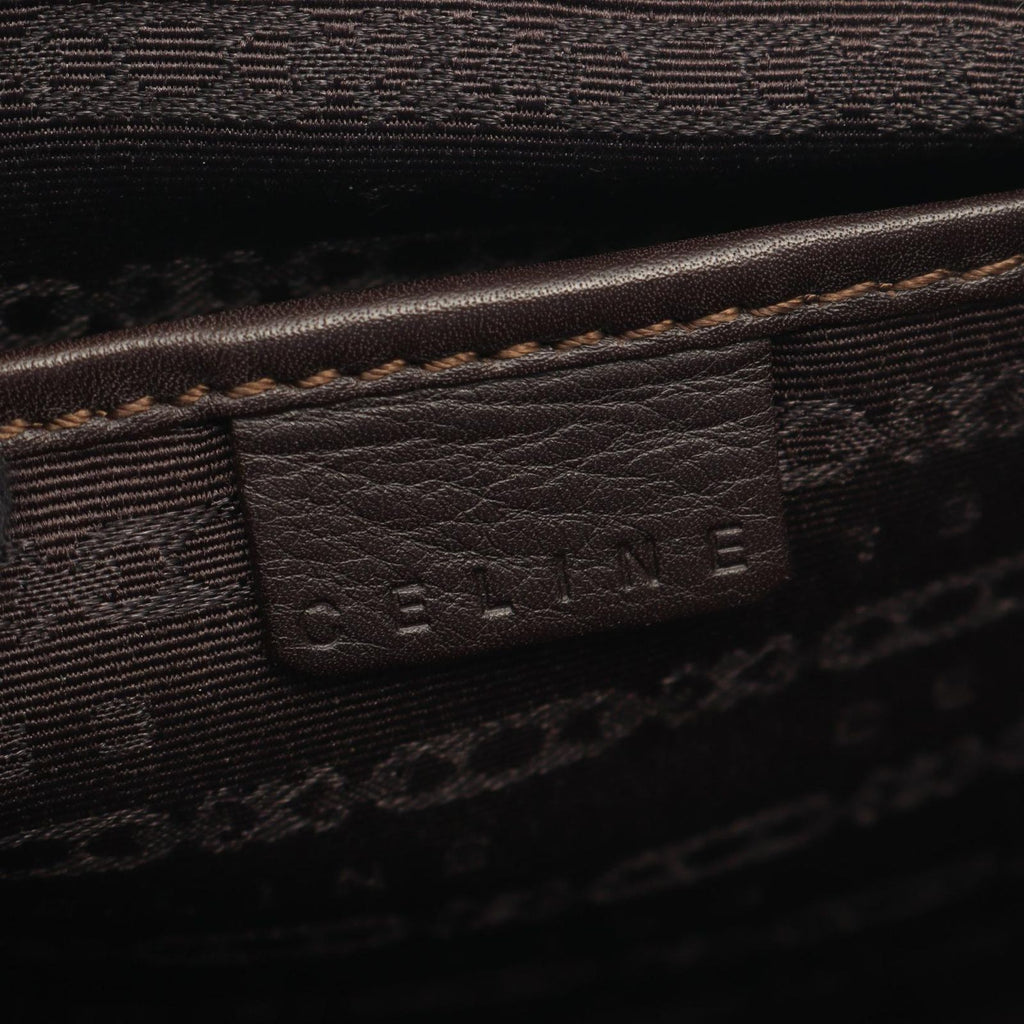 Celine Handbag Boogie Bag Dark Brown Leather — view 4