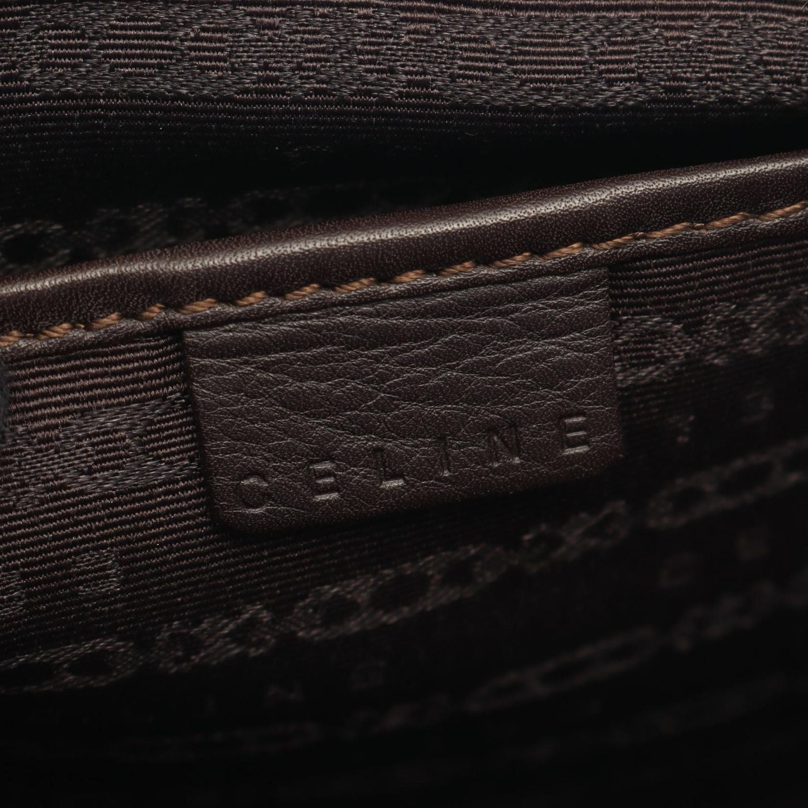 Celine Handbag Boogie Bag Dark Brown Leather — view 4