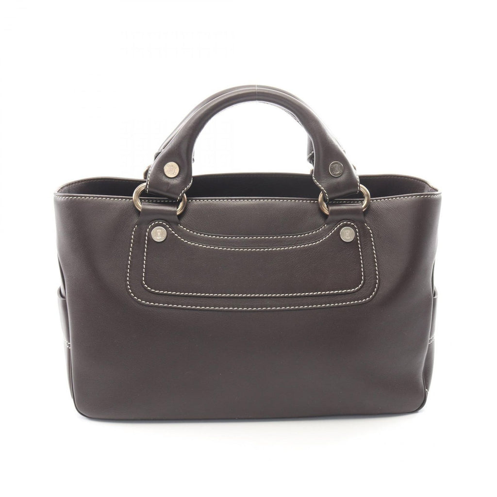 Celine Handbag Boogie Bag Dark Brown Leather